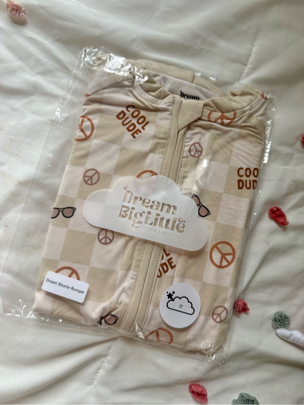 Dream Big Little Co Cool Dude Shortie Romper